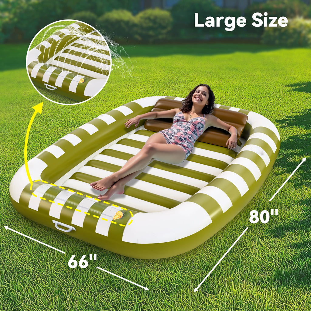 Pool Wave Inflatable Pool Lounger Float (green)