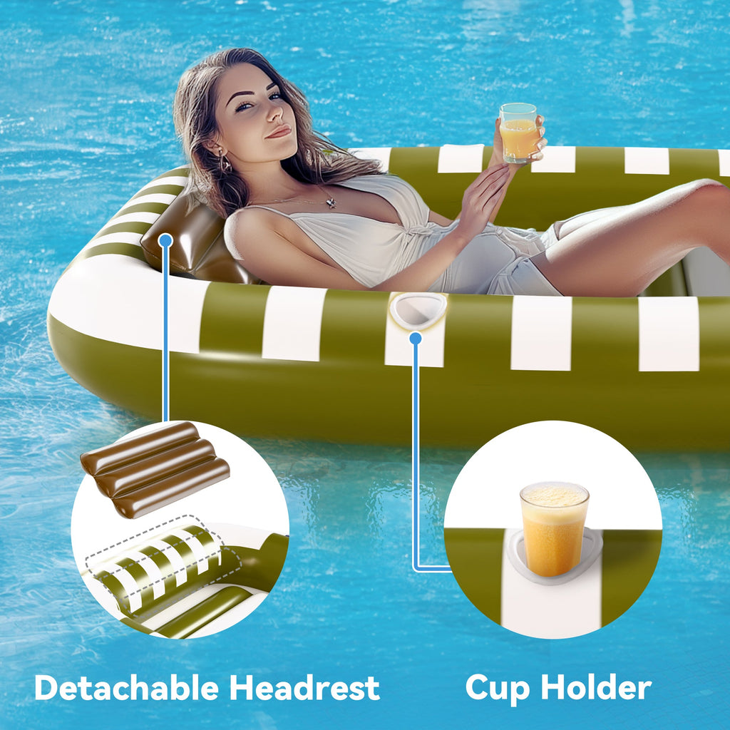 Pool Wave Inflatable Pool Lounger Float (green)