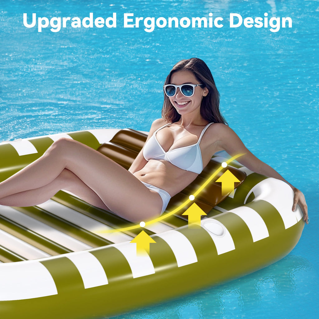 Pool Wave Inflatable Pool Lounger Float (green)