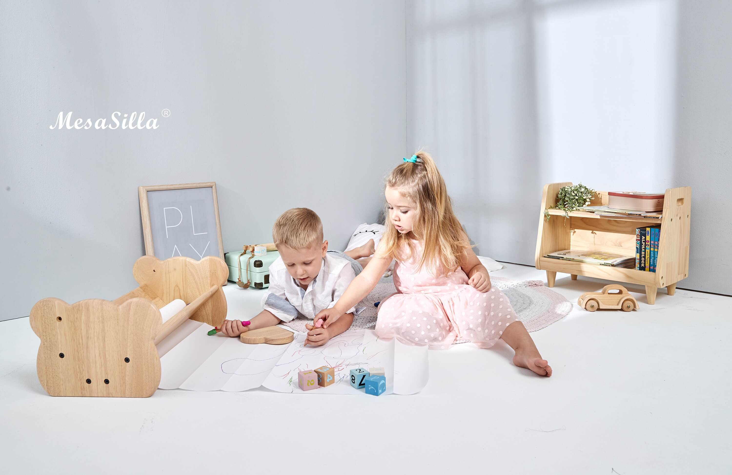 Mesasilla Toddler Book Caddy with Detachable Divider - Innovative Storage Solution