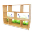 Nature View 36-inch Tall Classroom Storage Cabinet | Acrylic Back with Nature Scene & Safe Rounded Edges