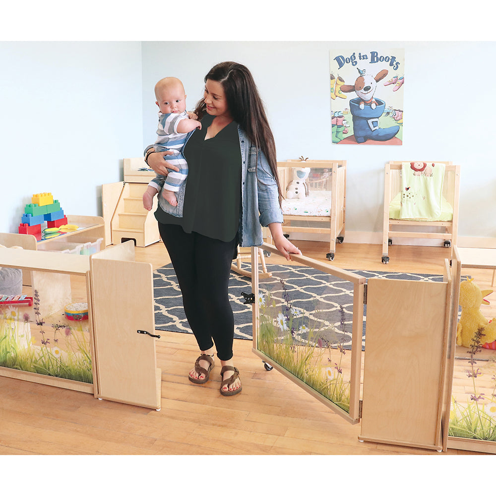 Nature View ADA-Compliant Toddler Safety Gate | Shatterproof Acrylic Divider Panel & Child-Safe Rounded Edges