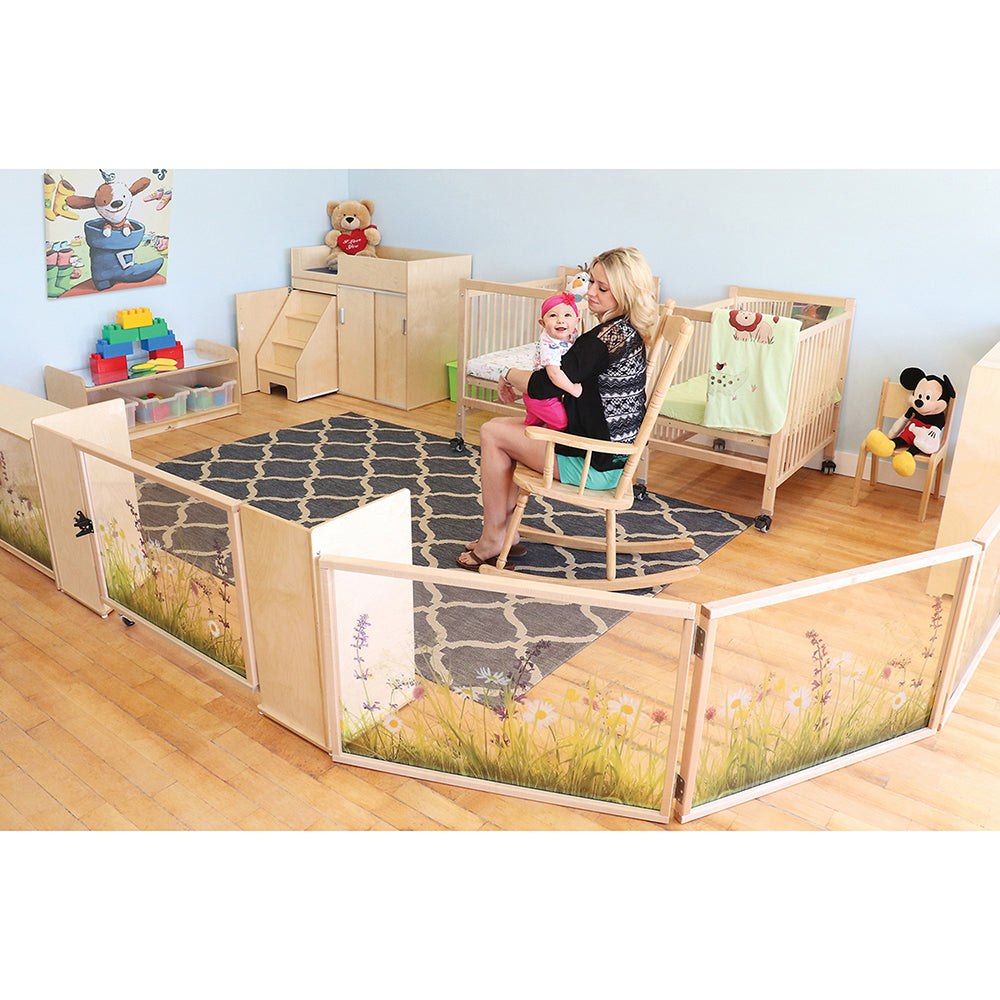 Nature View ADA-Compliant Toddler Safety Gate | Shatterproof Acrylic Divider Panel & Child-Safe Rounded Edges