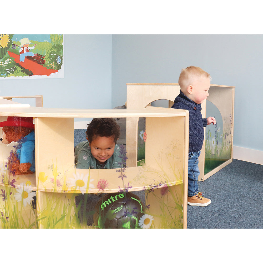Nature View 24 Curve-In Toddler Storage Cabinet | Safe Acrylic Back & Rounded Edges