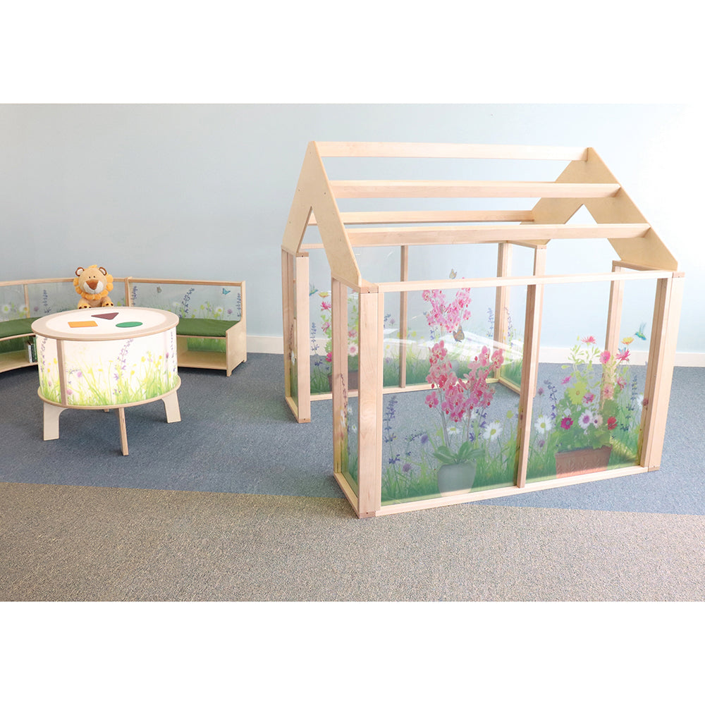 Nature View Indoor Classroom Greenhouse | Biophilic Quiet Space