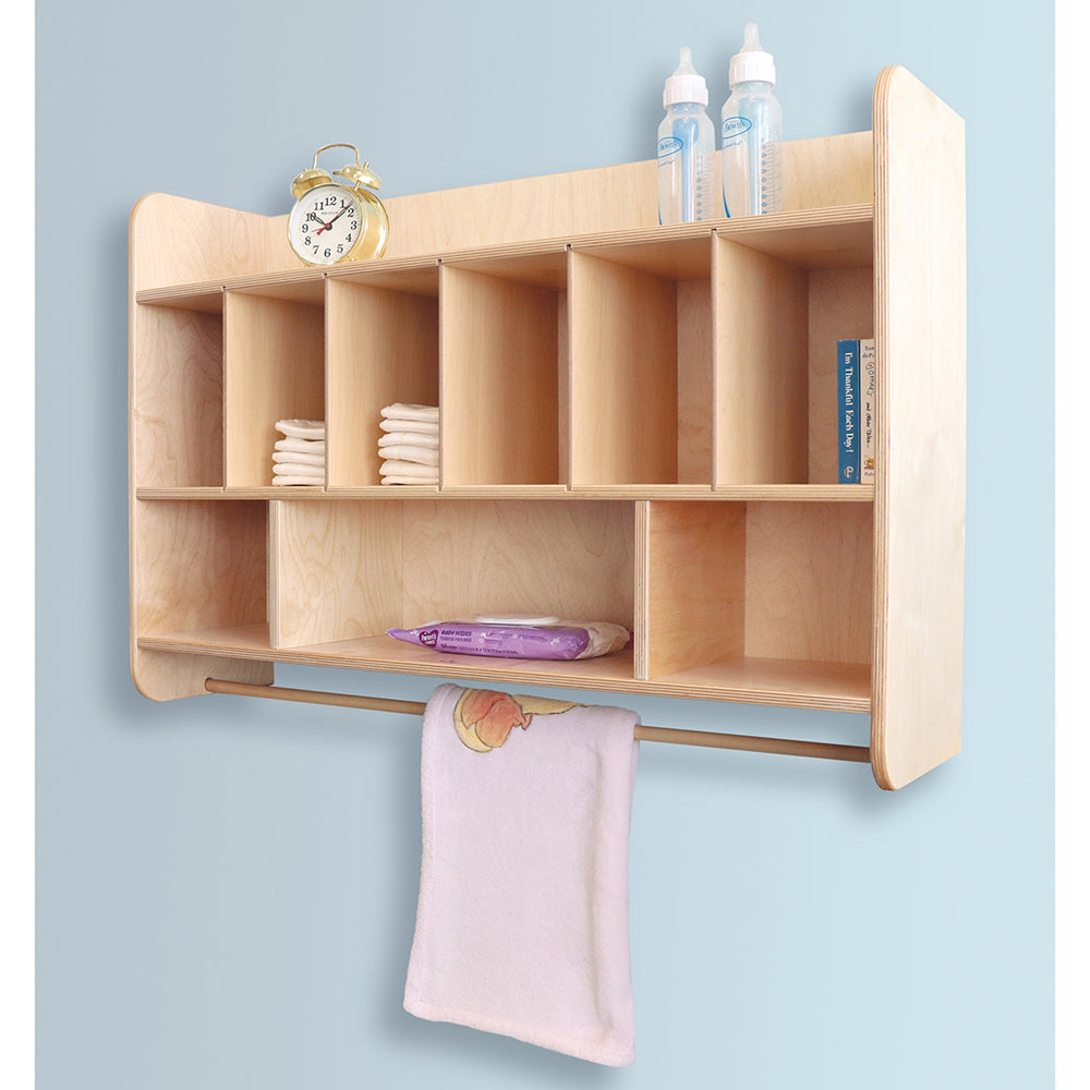 Eco-Friendly Birch Overhead Storage Cabinet for Changing Tables | GreenGuard™ Gold Certified